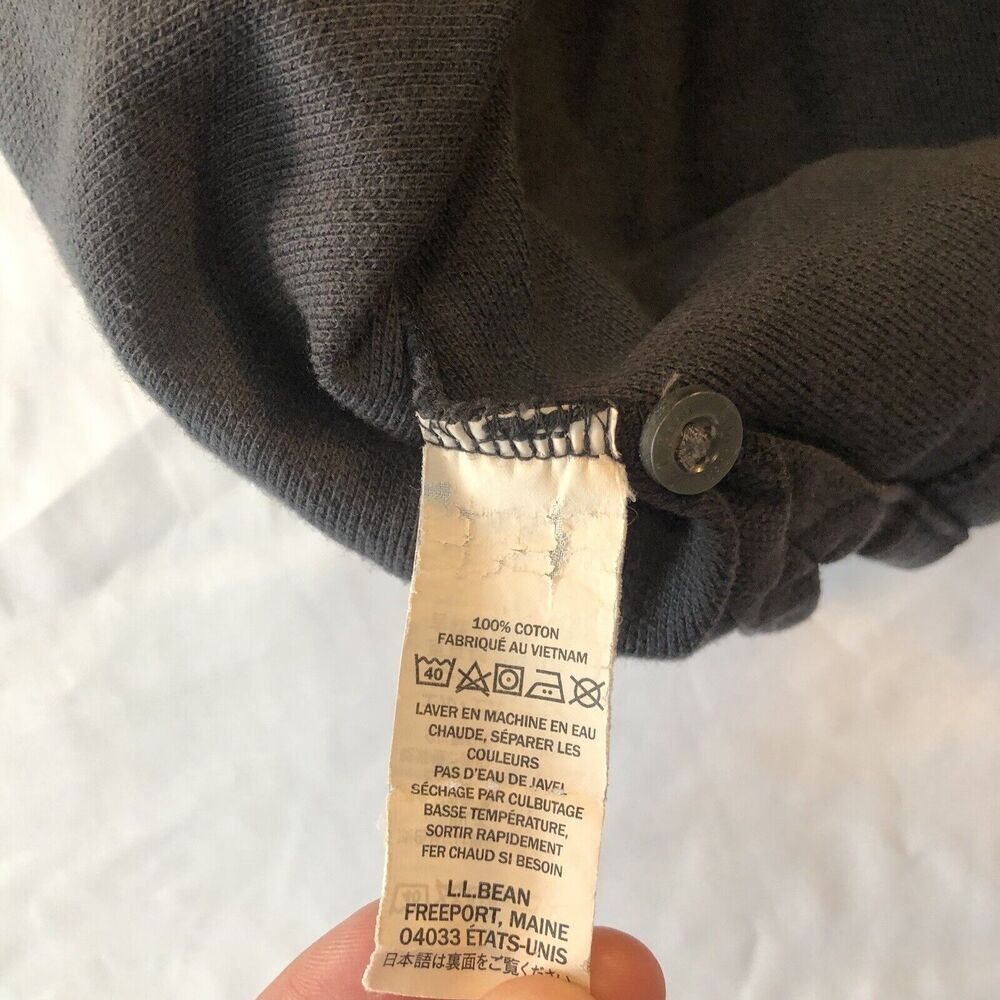 L.L. Bean Traditional Fit Short Sleeve Polo Shirt Men's Size Large Black - Picture 8 of 10